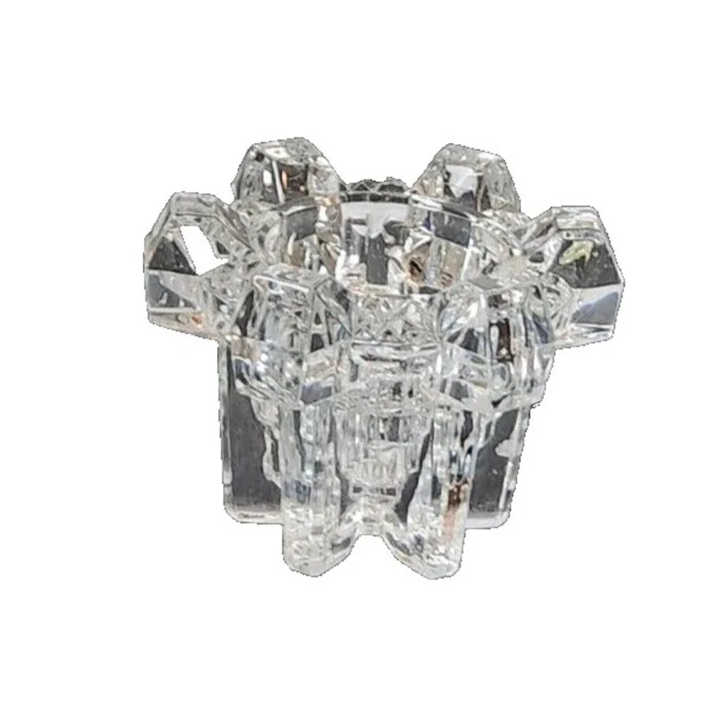 Cubist Norwegian Crystal Glass Candle Holders by Hadeland Norway Glass 3 Each